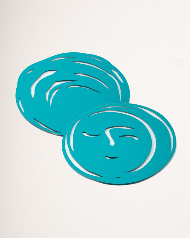 Kit Sottopiatti Doppia Luna Turchese