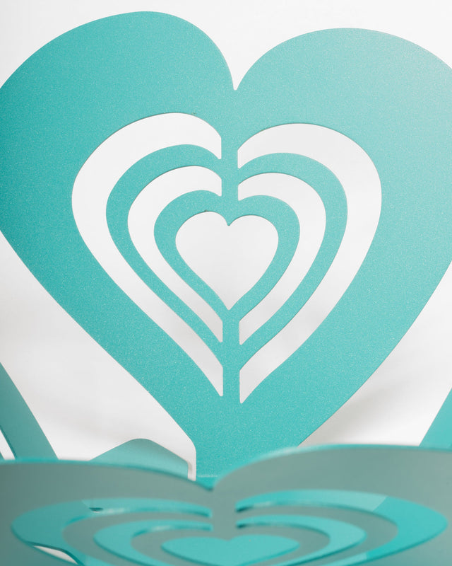 Centrotavola Cuore Multiplo Grande Turchese