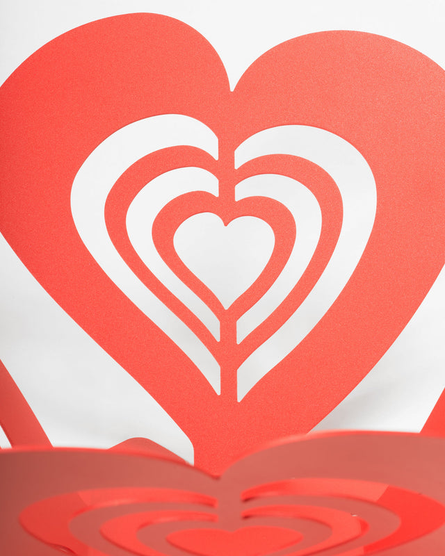 Centrotavola Cuore Multiplo Grande Rosso