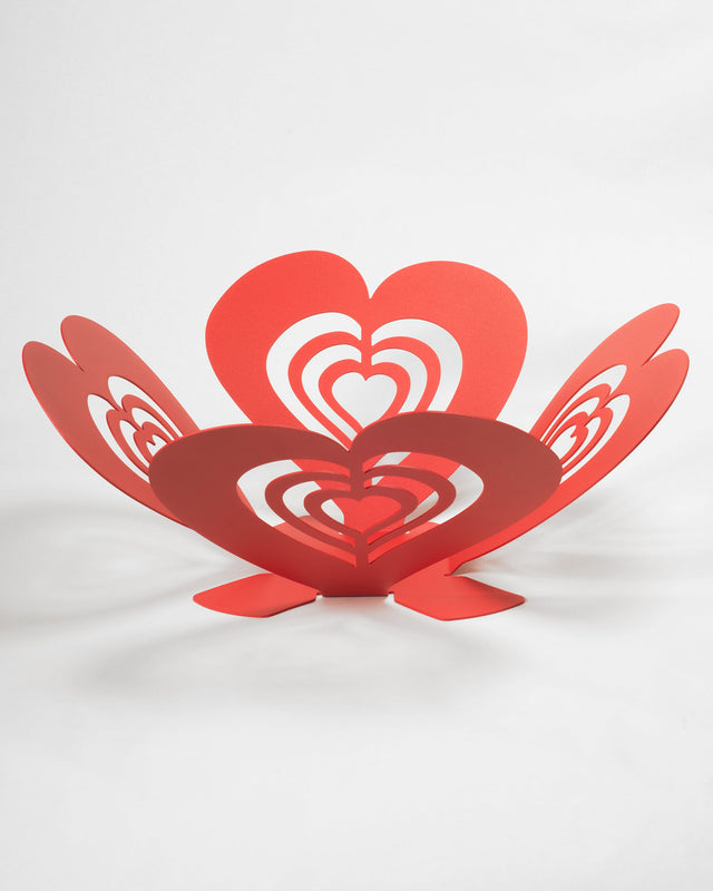 Centrotavola Cuore Multiplo Grande Rosso