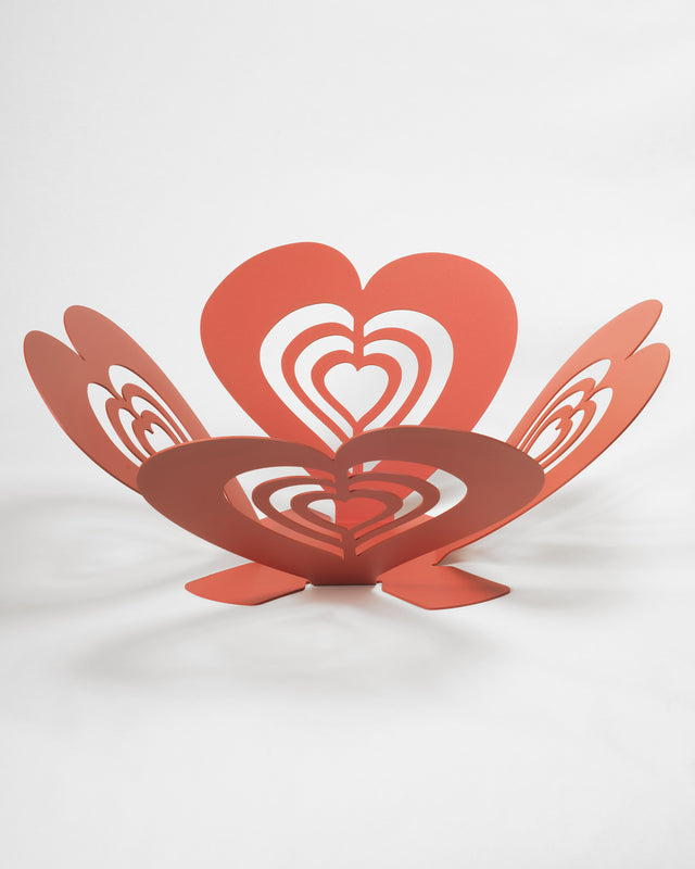 Centrotavola Cuore Multiplo Grande Rosso Mattone