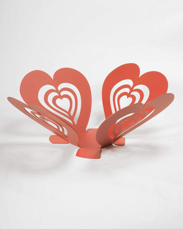 Centrotavola Cuore Multiplo Grande Rosso Mattone